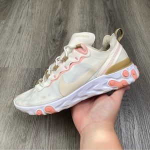 Nike React‎ Element 55 BQ2728-007 Women's Shoe Size 9.5 Phantom Light Brown Pink